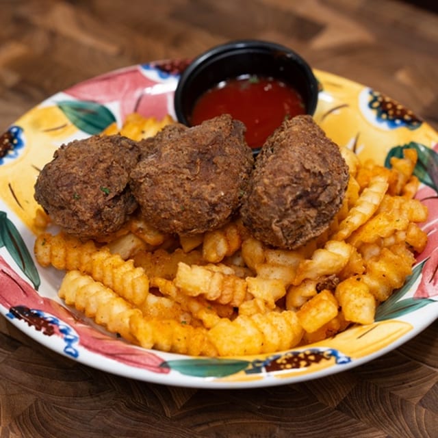 Vegan Drumsticks & Fries.